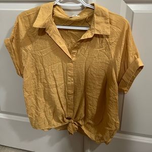 Mustard Linen Blouse